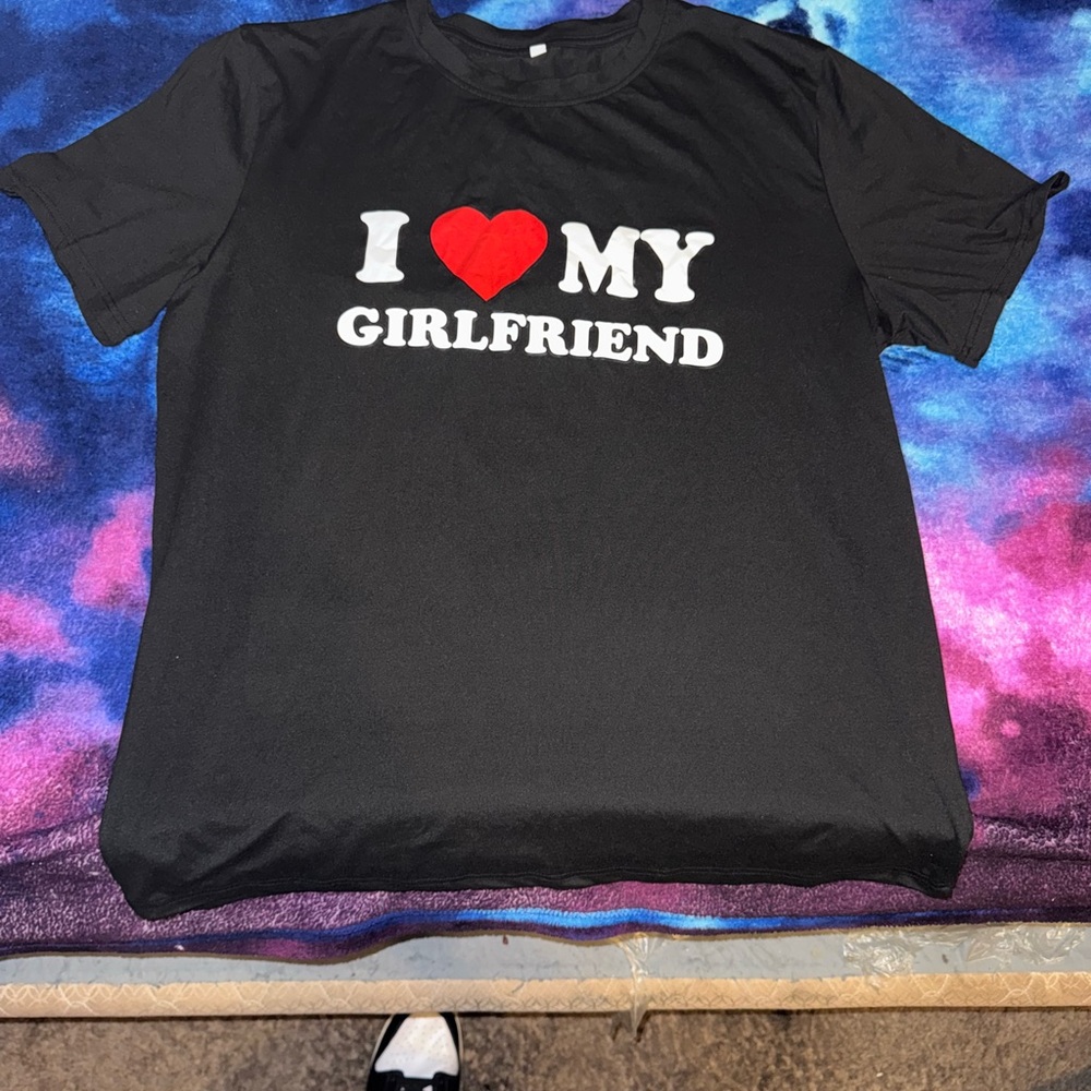 Black 'I Love My Girlfriend' Short Sleeve Tee